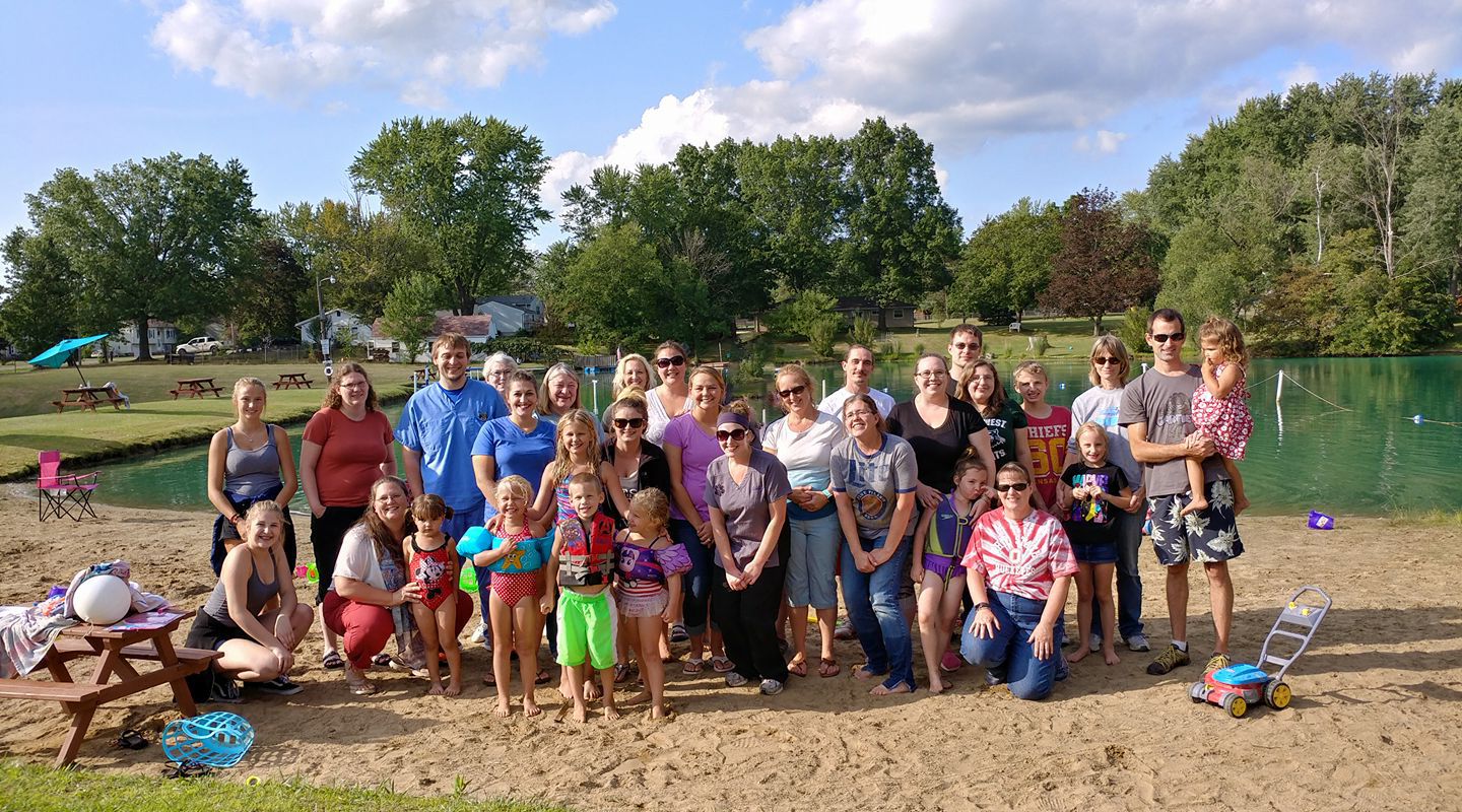 Team at Lake